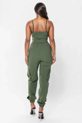 Im Green Cargo Jumpsuit